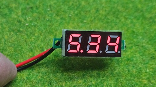 Mini led voltmeter rot - led,