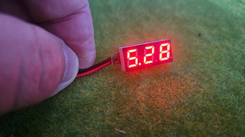 Led mini voltmeter rot - led,